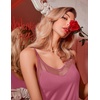 image:imageEkouaer Nightgowns for Women Sleeveless Nighty Sexy Sleep Dress ChemiseDark Pink