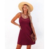 image:imageEkouaer Nightgowns for Women Sleeveless Nighty Sexy Sleep Dress ChemiseWine Red