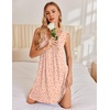 image:imageEkouaer Nightgowns for Women Sleeveless Sleep Shirt Tank V Neck Night GownBlush Pink Floral