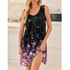 image:imageEkouaer Nightgowns for Women Sleeveless Sleep Shirt Tank V Neck Night GownCherry Blossoms