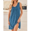 image:imageEkouaer Nightgowns for Women Sleeveless Sleep Shirt Tank V Neck Night GownDog Footprints