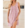 image:imageEkouaer Nightgowns for Women Sleeveless Sleep Shirt Tank V Neck Night GownFloral Pink