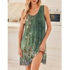 image:imageEkouaer Nightgowns for Women Sleeveless Sleep Shirt Tank V Neck Night GownGreen Floral