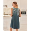 image:imageEkouaer Nightgowns for Women Sleeveless Sleep Shirt Tank V Neck Night GownSage Green Floral