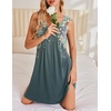 image:imageEkouaer Nightgowns for Women Sleeveless Sleep Shirt Tank V Neck Night GownSage Green Floral