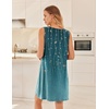 image:imageEkouaer Nightgowns for Women Sleeveless Sleep Shirt Tank V Neck Night GownSparkling Branches