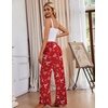 image:imageEkouaer Pajama Pants Women 2026 Soft Pj Bottom Wide Leg Lounge Sleep PantsChristmas Red