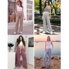 image:imageEkouaer Pajama Pants Women 2026 Soft Pj Bottom Wide Leg Lounge Sleep PantsGreen