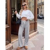 image:imageEkouaer Pajama Pants Women 2026 Soft Pj Bottom Wide Leg Lounge Sleep PantsLight Grey