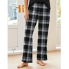 image:imageEkouaer Pajama Sets for Women 2 Piece Short Sleeve Pj V Neck Chest PocketBlack Plaid