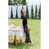image:imageEkouaer Pajama Sets for Women 2 Piece Short Sleeve Pj V Neck Chest PocketBlack White Floral