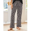 image:imageEkouaer Pajama Sets for Women 2 Piece Short Sleeve Pj V Neck Chest PocketLeopard Grey