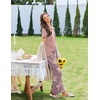 image:imageEkouaer Pajama Sets for Women 2 Piece Short Sleeve Pj V Neck Chest PocketMauve Floral