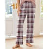 image:imageEkouaer Pajama Sets for Women 2 Piece Short Sleeve Pj V Neck Chest PocketPink Plaid