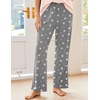 image:imageEkouaer Pajama Sets for Women 2 Piece Short Sleeve Pj V Neck Chest PocketPinkgrey Star