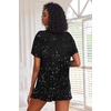 image:imageEkouaer Pajamas Set for Women Short Sleeve Lounge Set 2 Piece Soft Cute PjsBlack Sky