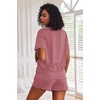 image:imageEkouaer Pajamas Set for Women Short Sleeve Lounge Set 2 Piece Soft Cute PjsPurple Red