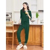 image:imageEkouaer Pajamas Womens Long Sleeve Pj Set Soft 2 Piece LoungewearGreen