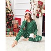 image:imageEkouaer Pajamas Womens Long Sleeve Pj Set Soft 2 Piece LoungewearGreen With Christmas Trees