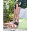 image:imageEkouaer Pajamas Womens Long Sleeve Pj Set Soft 2 Piece LoungewearMauve