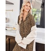 image:imageEkouaer Pajamas for Women Set Long Sleeve Lounge Set Soft Button Down PjsLeapord