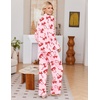 image:imageEkouaer Pajamas for Women Set Long Sleeve Lounge Set Soft Button Down PjsPink Bow