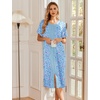 image:imageEkouaer Robes For Women Zipper Bathrobe Short Sleeve Duster With PocketsPat13