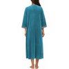 image:imageEkouaer Robes for Women Velour Zipper Robe 34 Sleeve Housecoat with PocketBlue Green