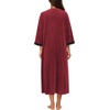image:imageEkouaer Robes for Women Velour Zipper Robe 34 Sleeve Housecoat with PocketRed
