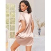 image:imageEkouaer Silk Nightgowns for Women Satin Sleep Shirts Button Down NightshirtChampagne