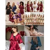 image:imageEkouaer Silk Robes for Women Short Lightweight Bathrobe Satin Kimono RobesHot Pink