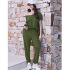 image:imageEkouaer Viscose from Bamboo Womens Pajama Sets Super Soft Short Sleeve Button Top and Pants Pj Sleepwear Sets SXXLArmy Green