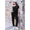 image:imageEkouaer Viscose from Bamboo Womens Pajama Sets Super Soft Short Sleeve Button Top and Pants Pj Sleepwear Sets SXXLBlack