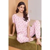 image:imageEkouaer Viscose from Bamboo Womens Pajama Sets Super Soft Short Sleeve Button Top and Pants Pj Sleepwear Sets SXXLCherry