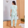 image:imageEkouaer Viscose from Bamboo Womens Pajama Sets Super Soft Short Sleeve Button Top and Pants Pj Sleepwear Sets SXXLDaisy Bouquet