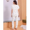 image:imageEkouaer Viscose from Bamboo Womens Pajama Sets Super Soft Short Sleeve Button Top and Pants Pj Sleepwear Sets SXXLDaisy White Floral