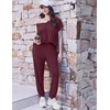 image:imageEkouaer Viscose from Bamboo Womens Pajama Sets Super Soft Short Sleeve Button Top and Pants Pj Sleepwear Sets SXXLDeep Red