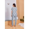 image:imageEkouaer Viscose from Bamboo Womens Pajama Sets Super Soft Short Sleeve Button Top and Pants Pj Sleepwear Sets SXXLGrey Star