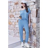 image:imageEkouaer Viscose from Bamboo Womens Pajama Sets Super Soft Short Sleeve Button Top and Pants Pj Sleepwear Sets SXXLLight Blue