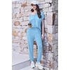 image:imageEkouaer Viscose from Bamboo Womens Pajama Sets Super Soft Short Sleeve Button Top and Pants Pj Sleepwear Sets SXXLOcean Blue