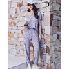image:imageEkouaer Viscose from Bamboo Womens Pajama Sets Super Soft Short Sleeve Button Top and Pants Pj Sleepwear Sets SXXLPurple Polka Dots
