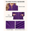 image:imageEkouaer Women Plush Robe Zip Up Bathrobe Fleece Warm Housecoat with PocketsBright Purple