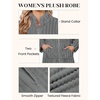 image:imageEkouaer Women Plush Robe Zip Up Bathrobe Fleece Warm Housecoat with PocketsDark Grey