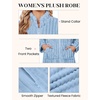 image:imageEkouaer Women Plush Robe Zip Up Bathrobe Fleece Warm Housecoat with PocketsLight Blue