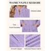 image:imageEkouaer Women Plush Robe Zip Up Bathrobe Fleece Warm Housecoat with PocketsLilac Purple