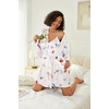image:imageEkouaer Women Silk Robe Set V Neck 2 Piece Bridal Robe Satin Bathrobe SetButterfly