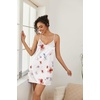 image:imageEkouaer Women Silk Robe Set V Neck 2 Piece Bridal Robe Satin Bathrobe SetButterfly