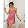 image:imageEkouaer Women Silk Robe Set V Neck 2 Piece Bridal Robe Satin Bathrobe SetGray Purple
