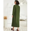 image:imageEkouaer Women Zipper Robe Long Sleeve Housecoat Soft Nightgown with PocketsArmy Green