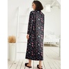 image:imageEkouaer Women Zipper Robe Long Sleeve Housecoat Soft Nightgown with PocketsButterfly